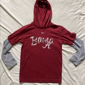 Boys Youth Small Alabama Crimson Tide Hooded Shirt